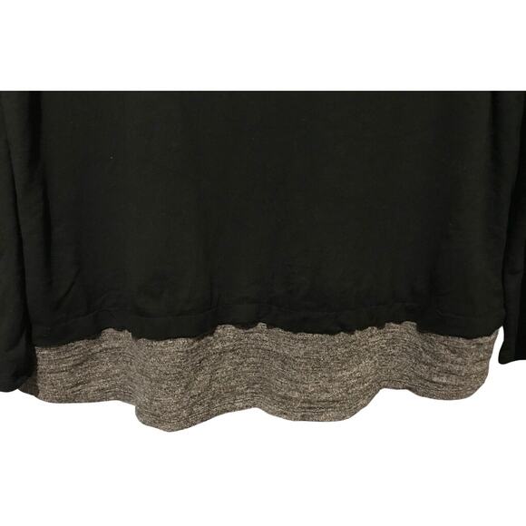 J Jill Wearever Size Large Black Grey Button Front Knit Tunic Top Layer - Picture 8 of 10